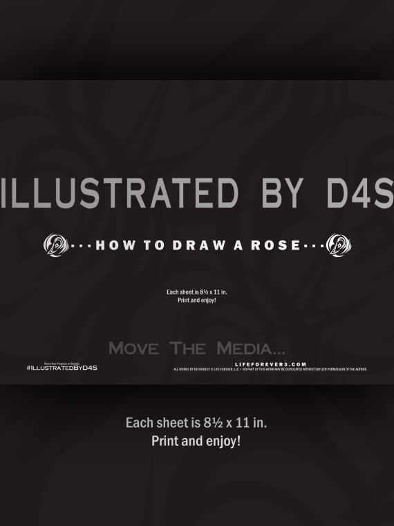 How To Draw A Rose - Illustrated By D4S Digital Worksheet