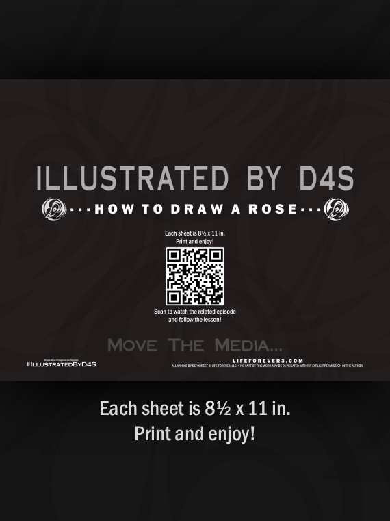 How To Draw A Rose - Illustrated By D4S Digital Worksheet