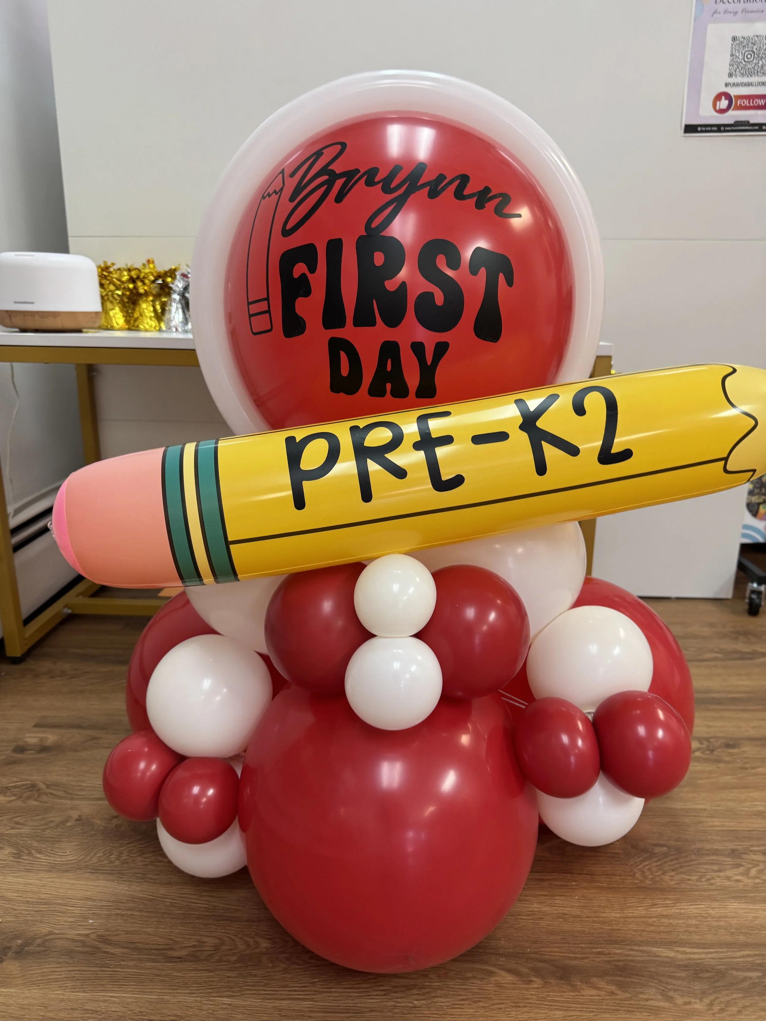 Back to school balloons in Westfield New jersey