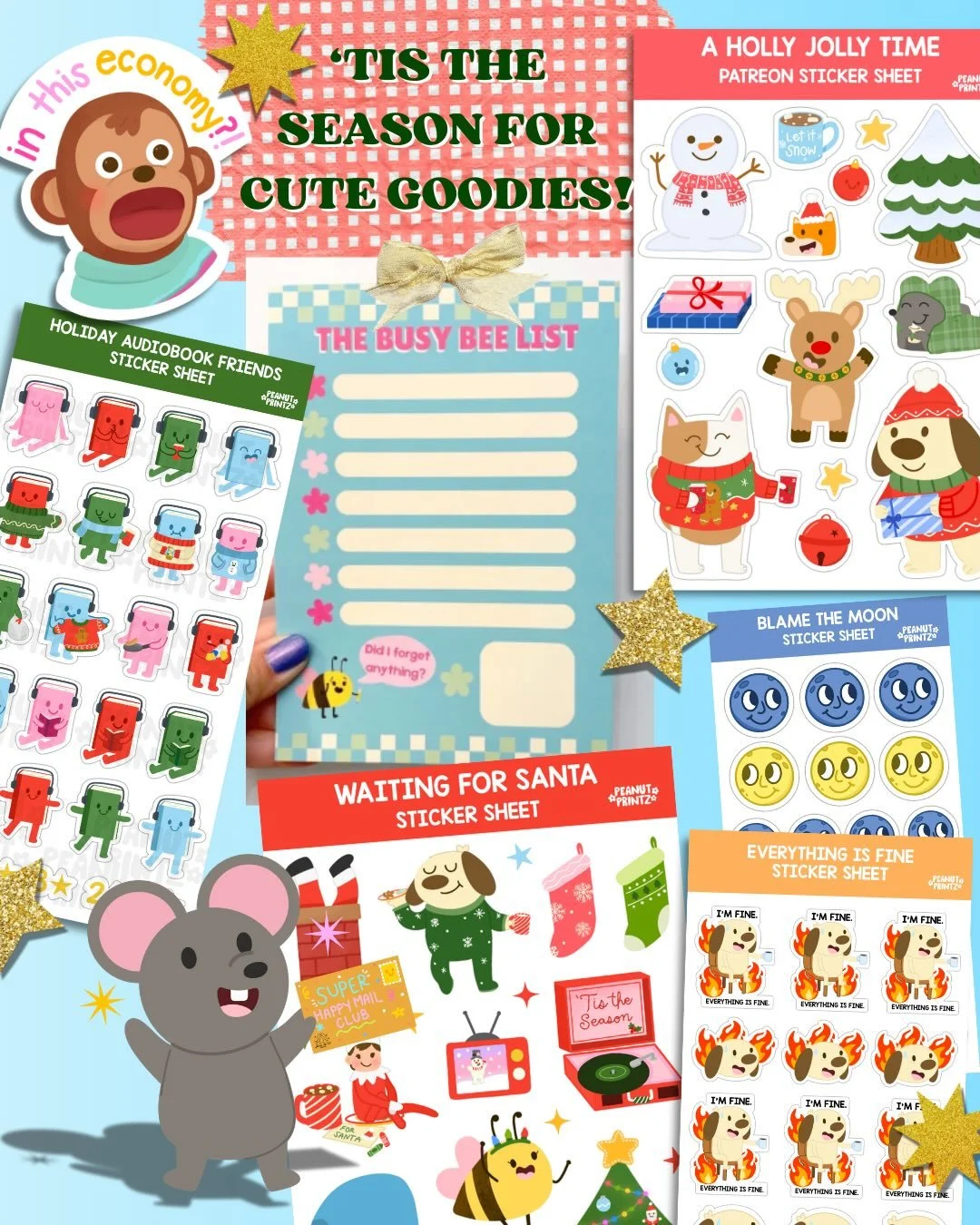 Sprinkle some cuteness to your holiday gift giving with these! ✨ 

Make sure to use code BLACKFRIDAY2025 for 25% off your order. Expires on Tuesday Dec. 2nd, 2025 🎅🏼

#stickershop #cutestationery #smallbusiness #shopsmallthischristmas #stickerlover