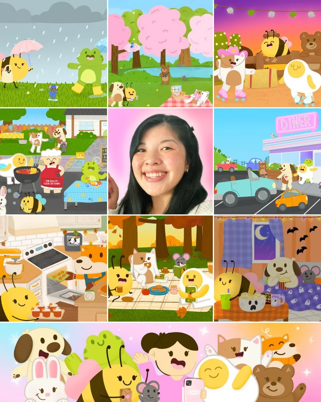 #artvsartist2025 💖

It&rsquo;s that time of year to do a little art vs artist! Crazy I&rsquo;ve been working on my art skills for 5 years. I love seeing the progress too! 

Hope to keep creating and keep improving 🤗

#aspiringillustrator #cuteartst