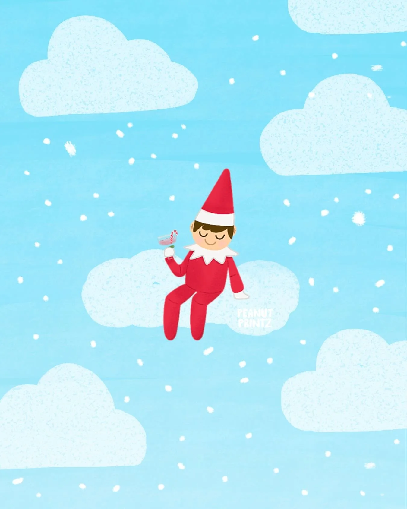 Let it snow! 

It doesn&rsquo;t snow where I live but kinda a nice reminder to let things be. ❄️

#drawnbyrealartists #cuteartstyle #smallartaccount #californiaartist