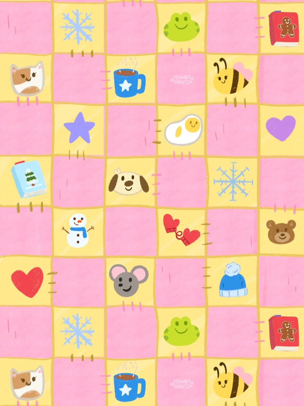 I call this, Mittens&rsquo; Cozy Reading Quilt. ✨

Honestly, I would love to have a cozy blanket with this pattern on it 🤭

Anyhoo! I hope you&rsquo;re having a really great day! 💖

#cuteillustration #cuteartstyle #smallartists