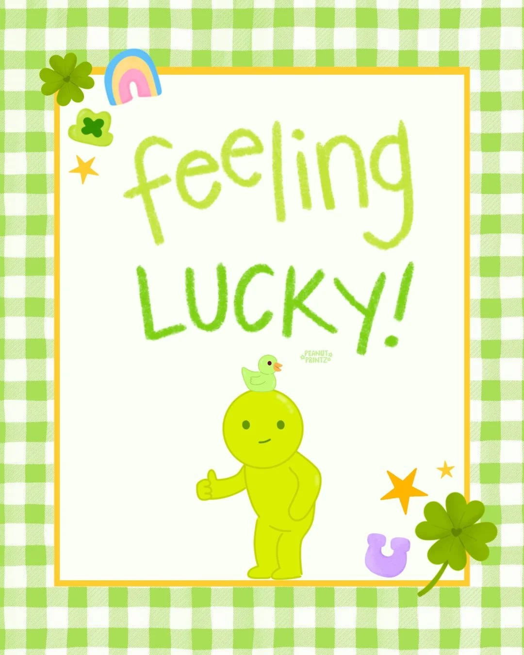 Hope you feel lucky today and every day! 🍀 

We&rsquo;ve been recovering from a cold over here, but starting to feel better! Will be sending out his month&rsquo;s goodies some time this week! 💚

#stpatricksday☘️ #cuteillustrations #cuteartstyle