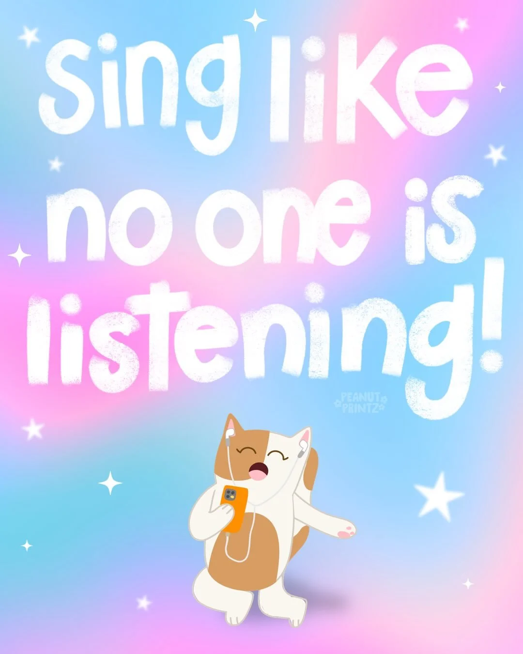I love it when I&rsquo;m in the car by myself or have a moment at home by myself, cause that&rsquo;s when I really let myself sing! 🎶 😂 And it&rsquo;s the best feeling! I highly recommend. 🙂&zwj;↕️ 

#cuteillustrations #procreatedrawings #stickerc