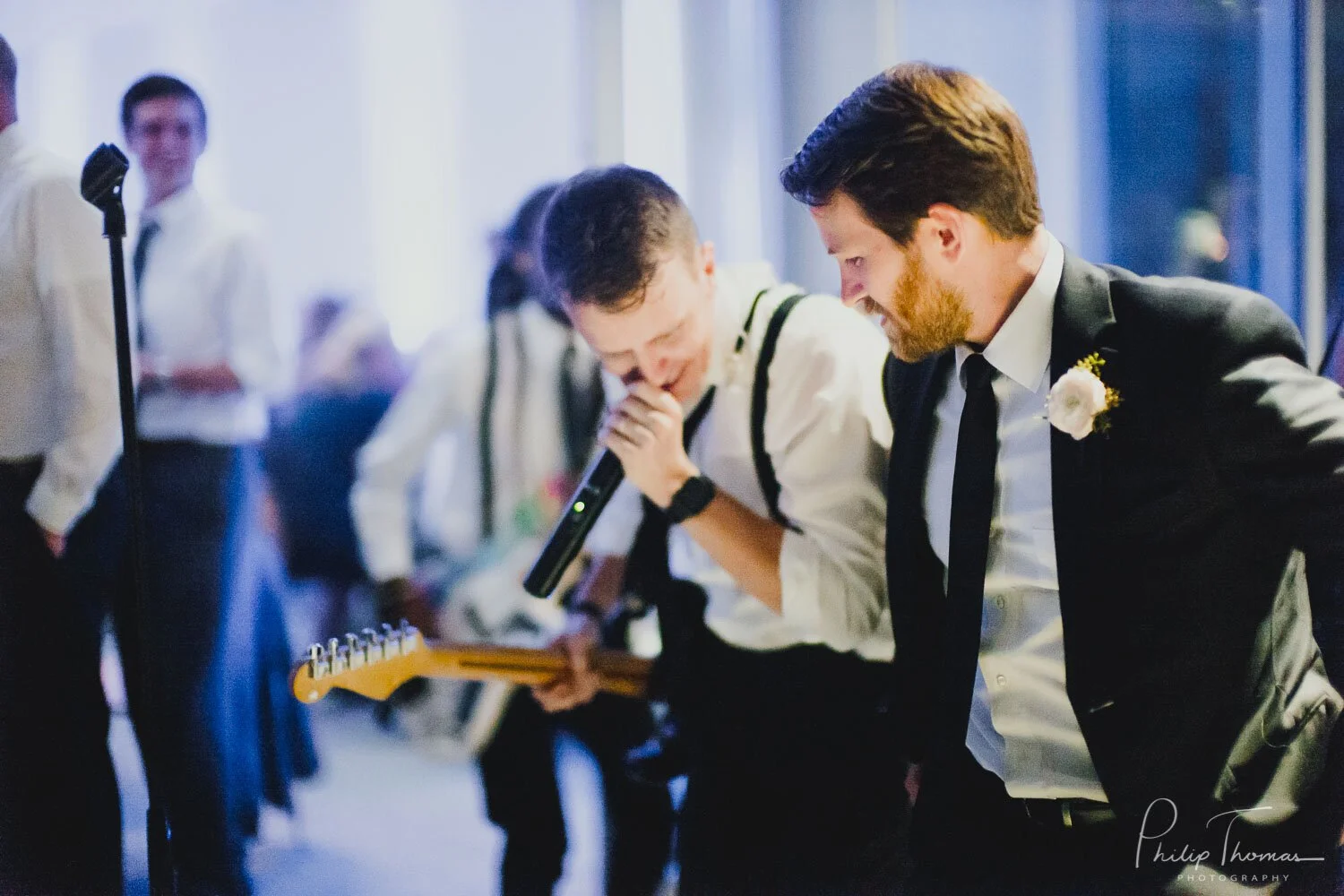  When Danny and Siah left the stage to rock out on the terrace with the guests of Centennial Gardens.  Photo by Philip Thomas Photography 