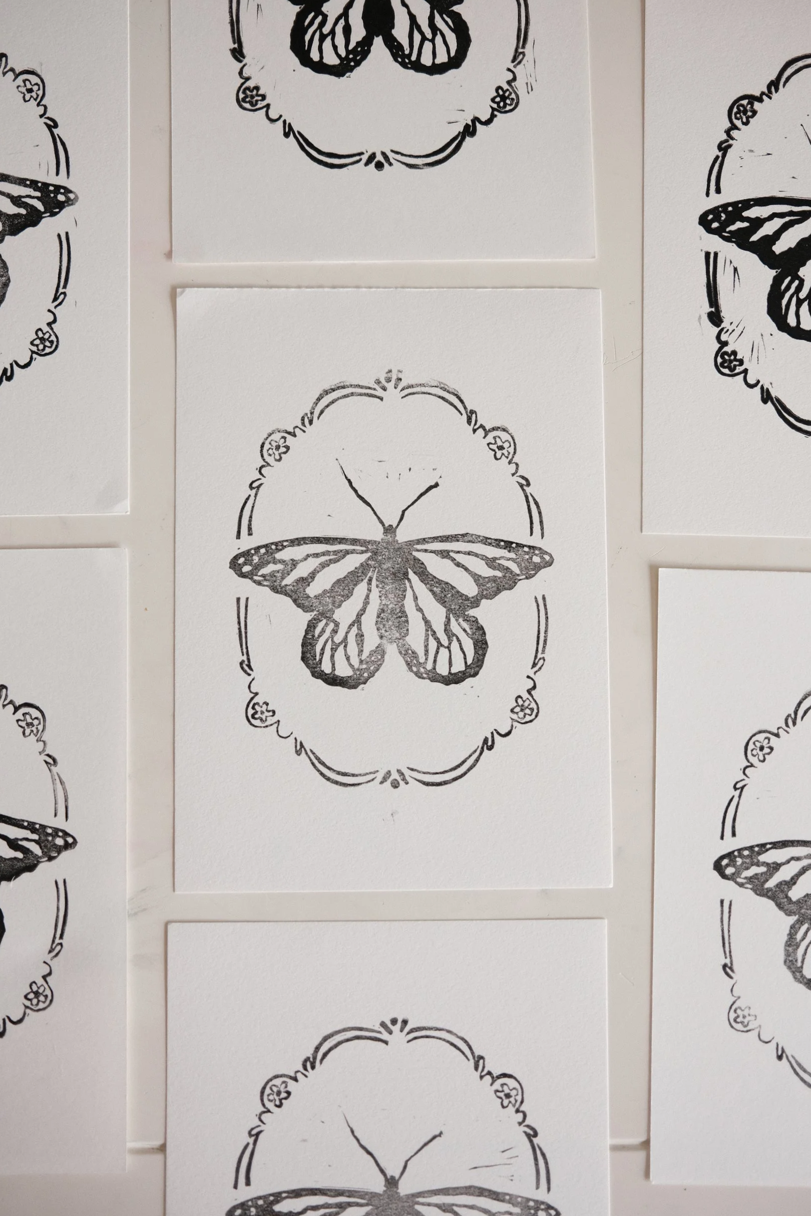 Butterfly Linocut Print