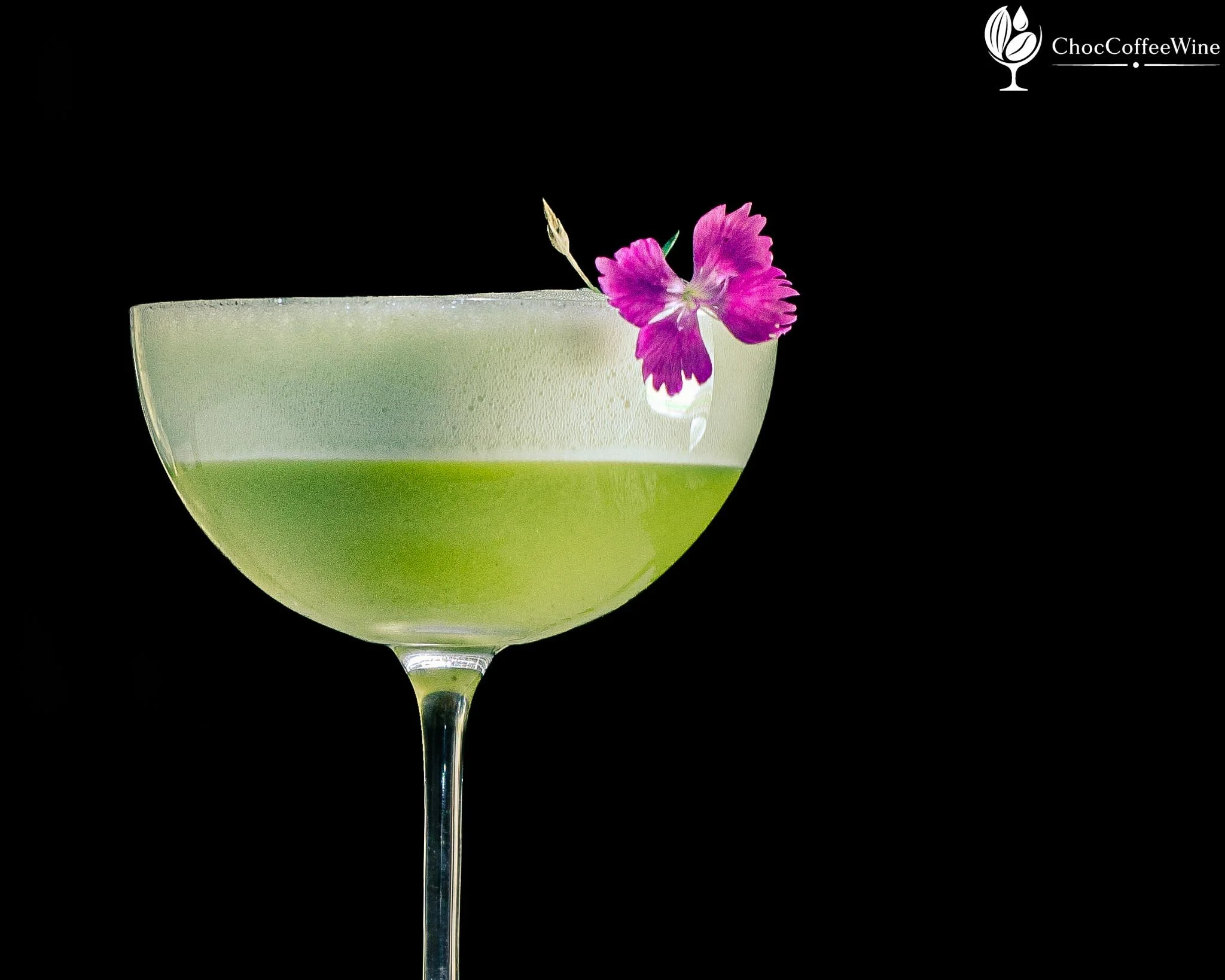Chutney-Tini-Sour made with acholado pisco, blanco tequila, green chutney, pineapple syrup and egg-white foam