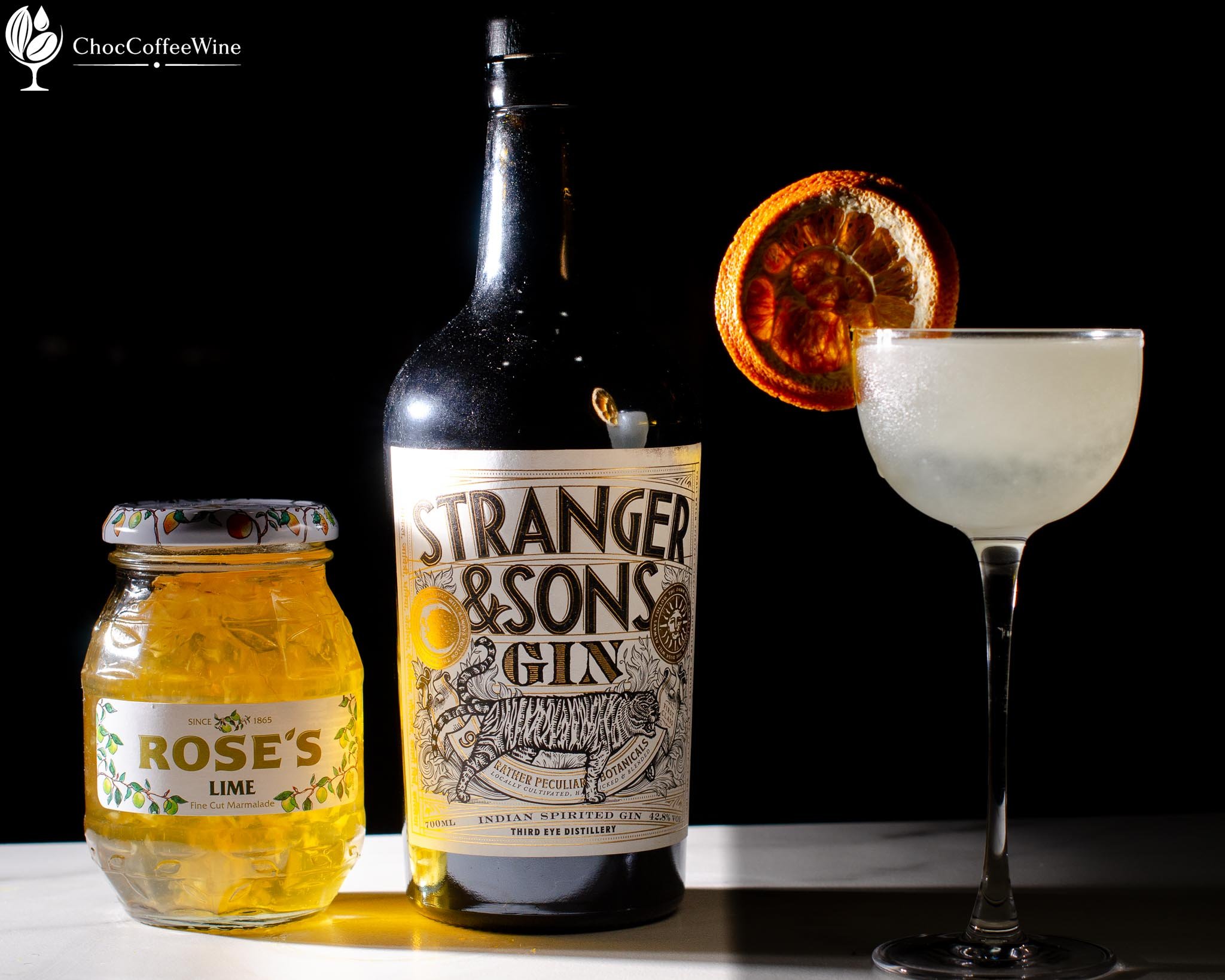 Classic Gin Gimlet made with gin and fresh lime served in a chilled cocktail glass