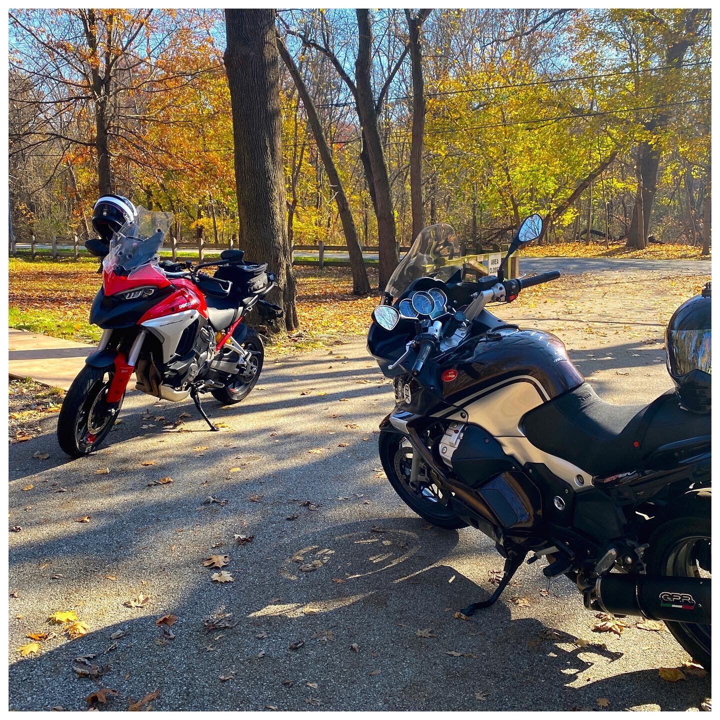 #fallride through #michiganwinetrail on a great fall day.#motoguzzi #ducati forever.