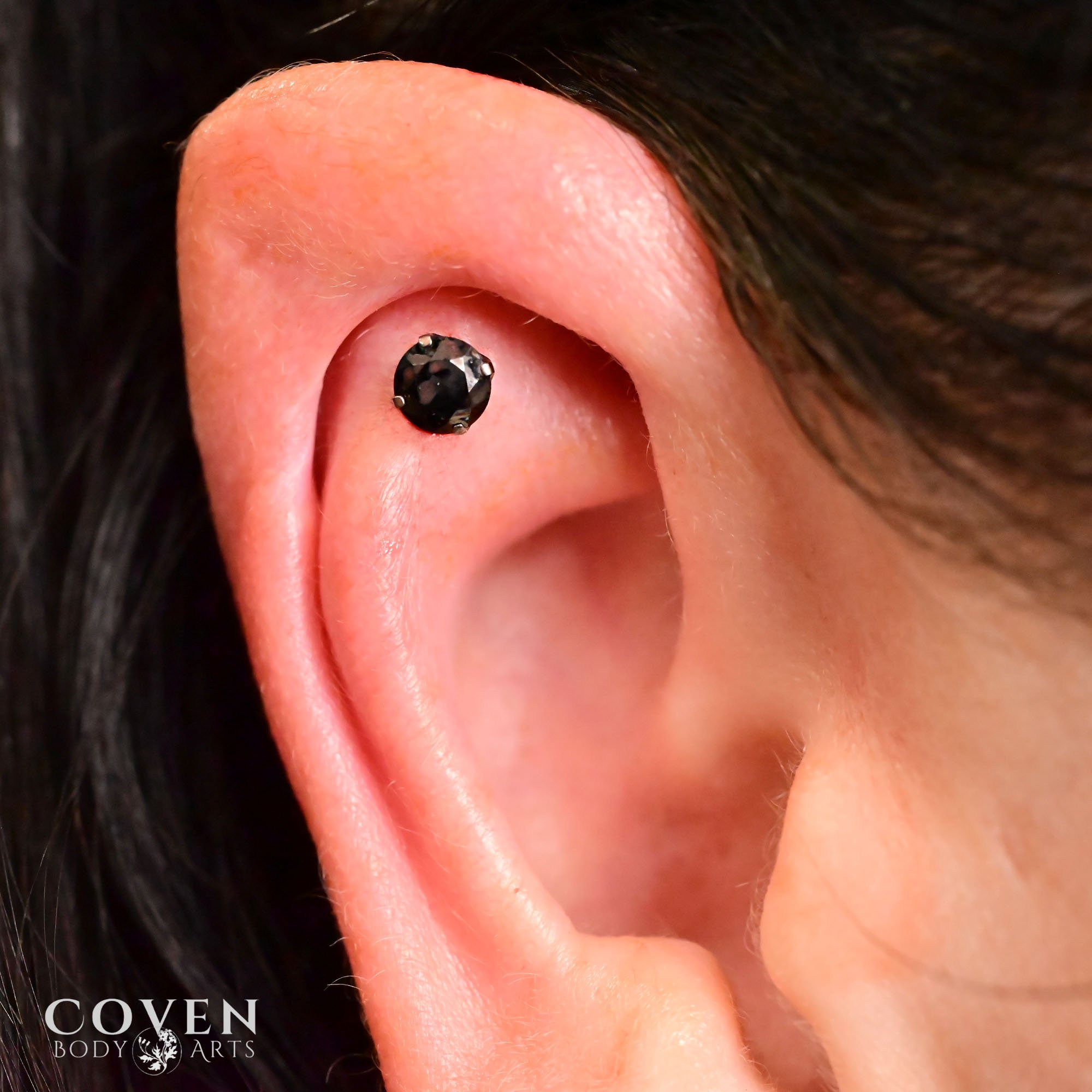 ear piercing, ear piercings, flat piercings, body piercings, Canasteel Body Jewelry, titanium body jewerly, black body jewelry, threadless body jewelry, Calgary body piercing, Canadian body piercers
