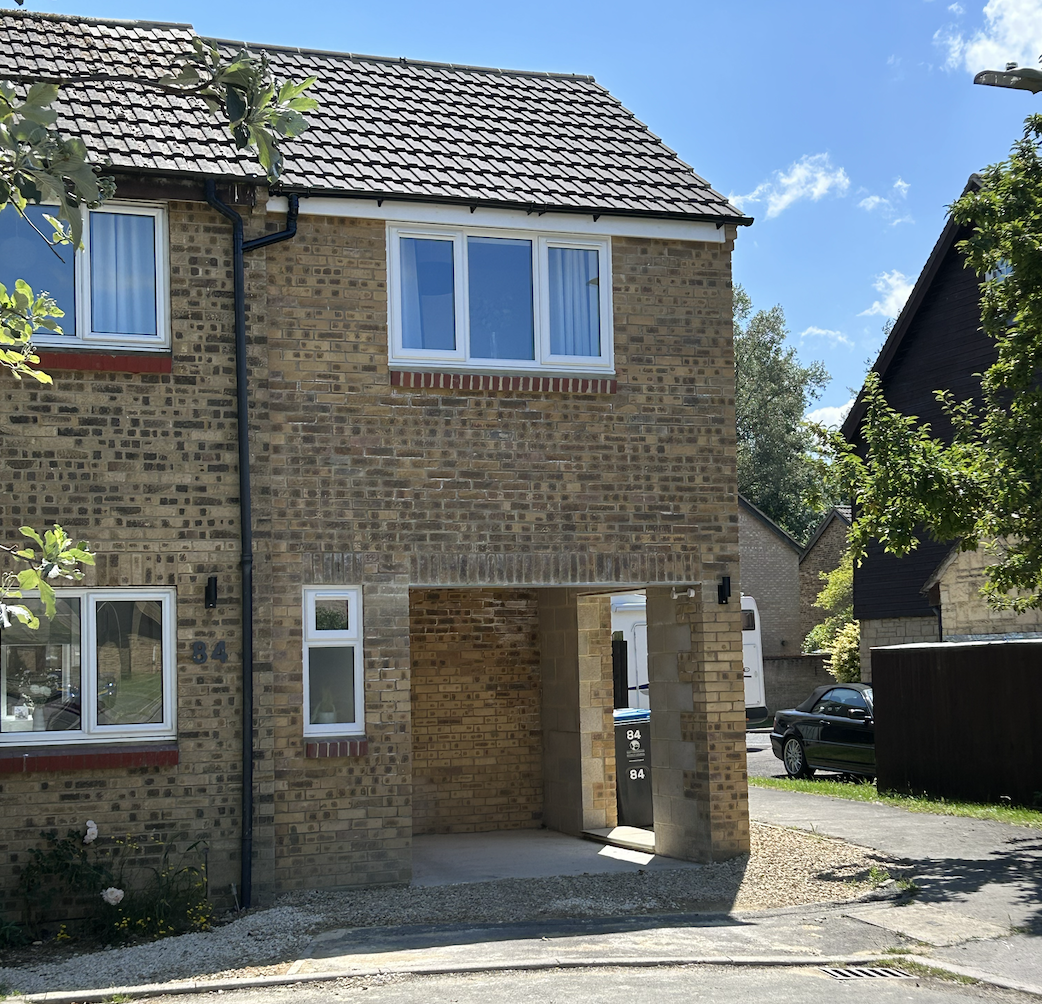 Double storey extension with car port in Witney