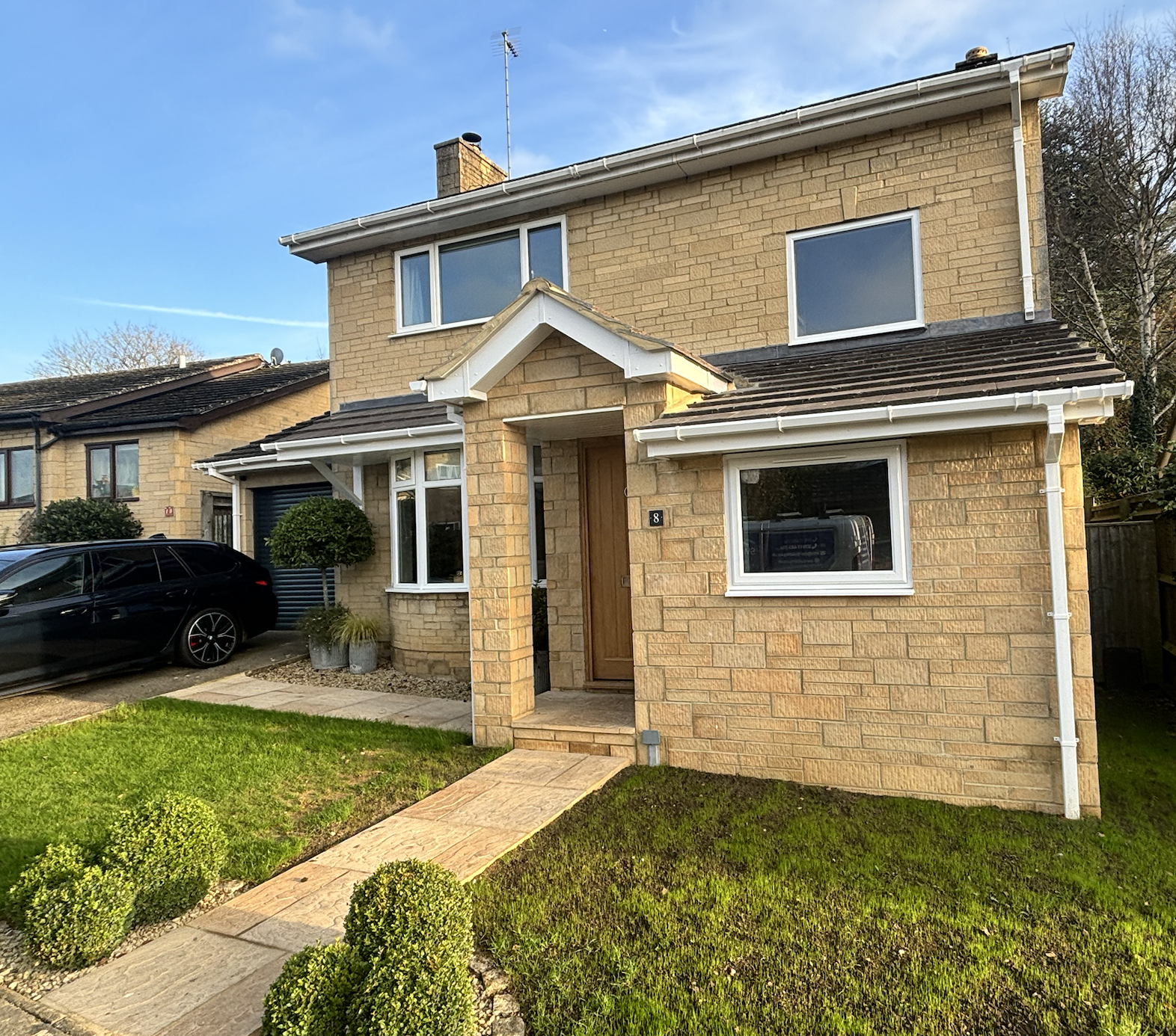 Front extension in Charlbury including porch and office space