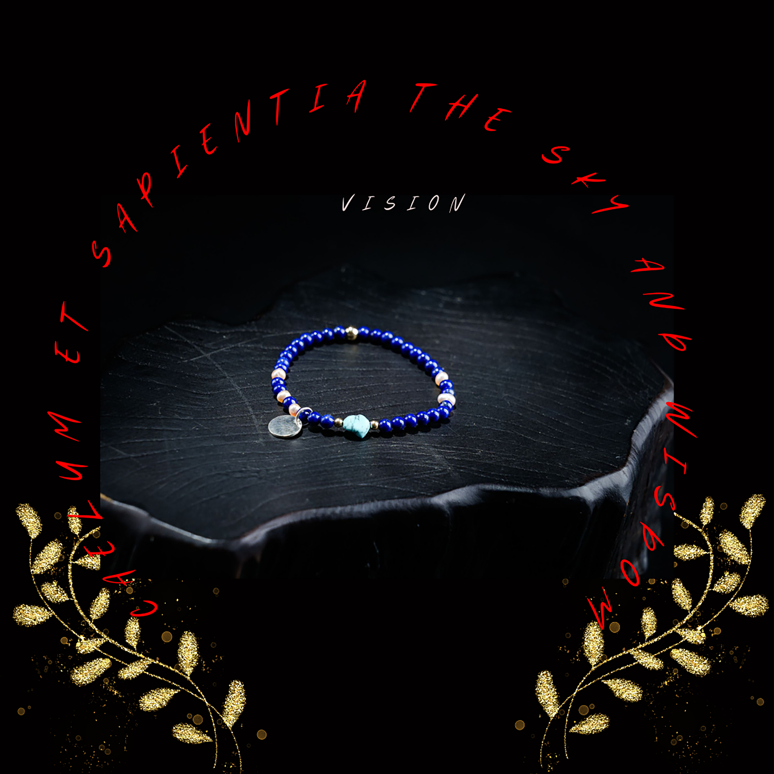 Sagittarius Theme - Bracelet Lapis lazuli Version Caelum Et Sapientia (The Sky and Wisdom) - x 1 ASGTROAUM.png
