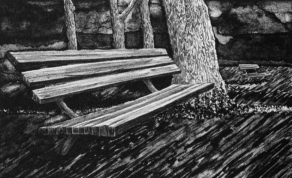 CONTEMPLATION, Lithograph,  9 x 12 inches