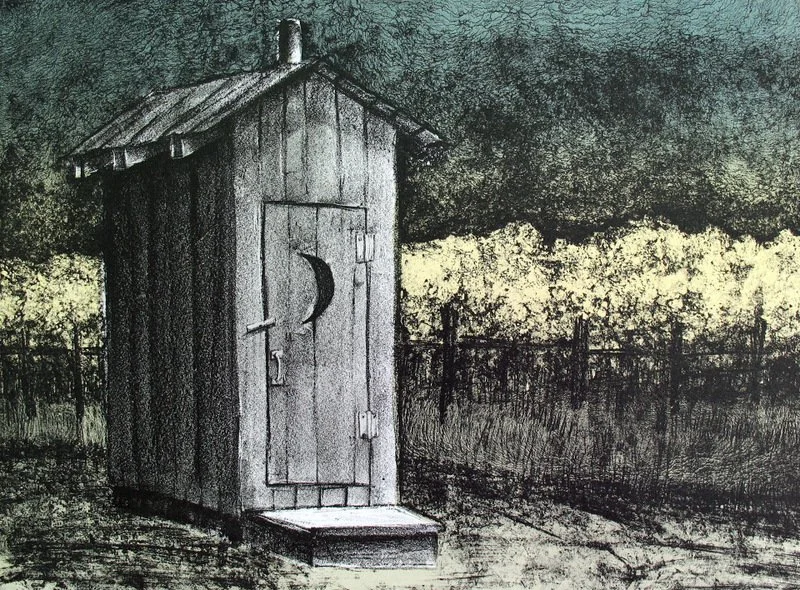 A PLACE TO PONDER, Lithograph, 12 x 15 inches