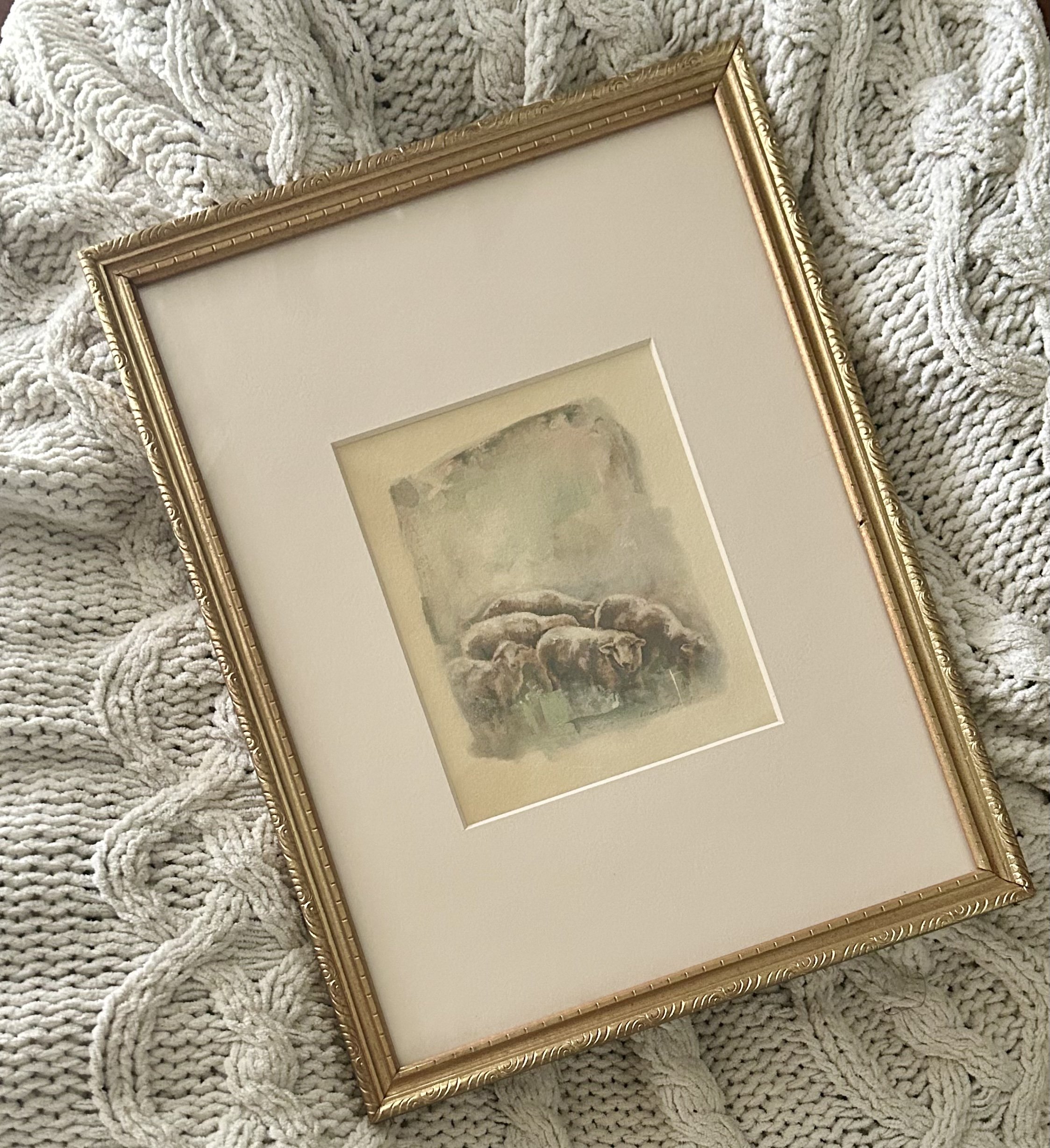 Flock Framed in Gold