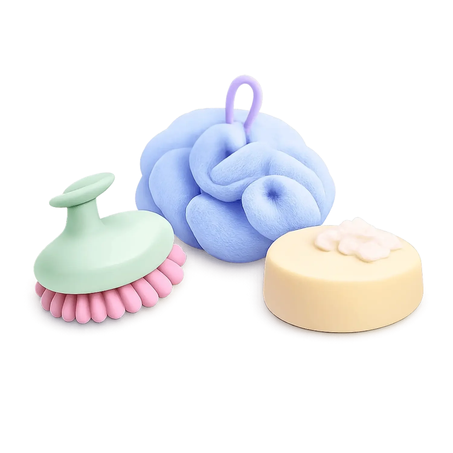 Bode salines aromatiques et colorées en forme de poupée et formes de savon