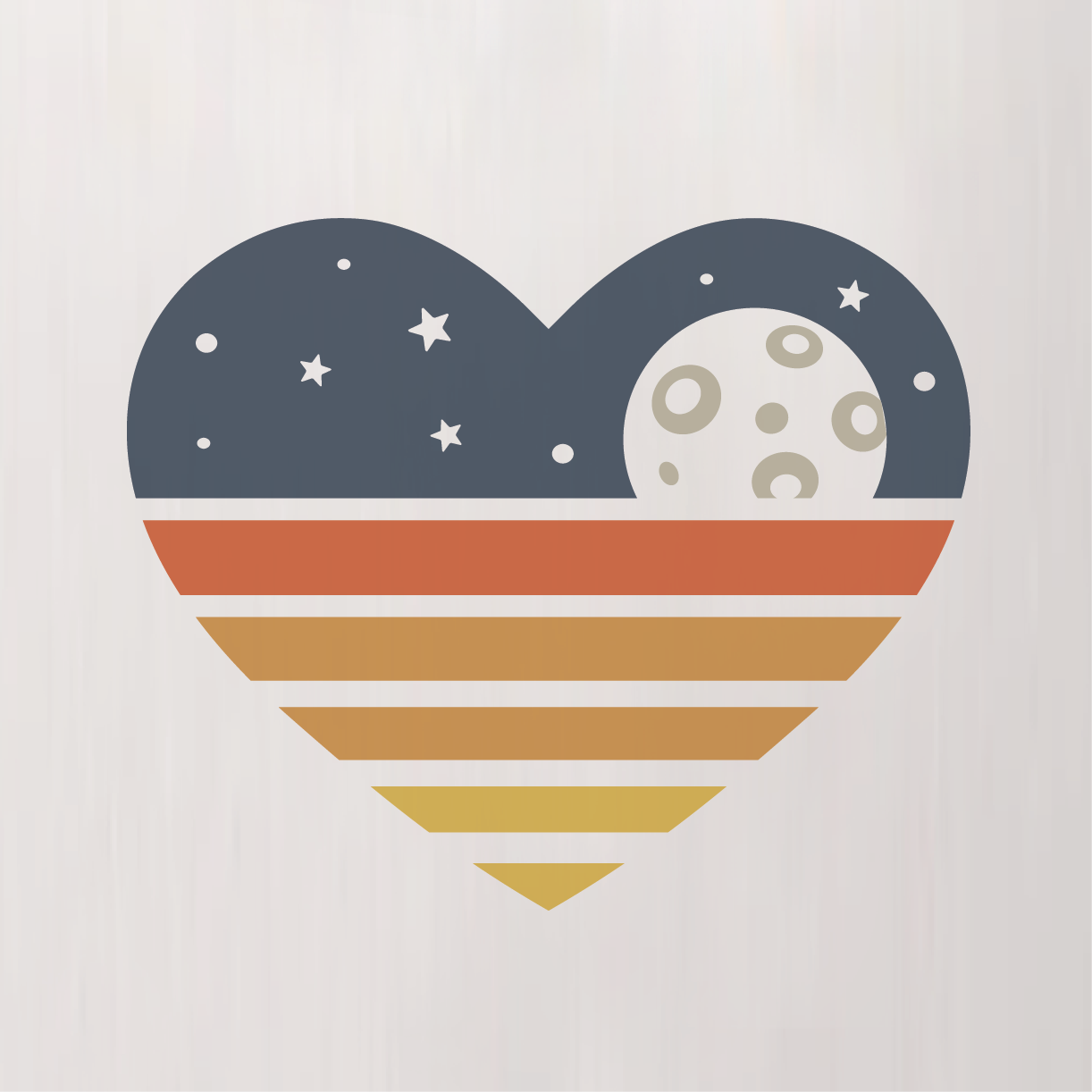 Retro Heart Stripes