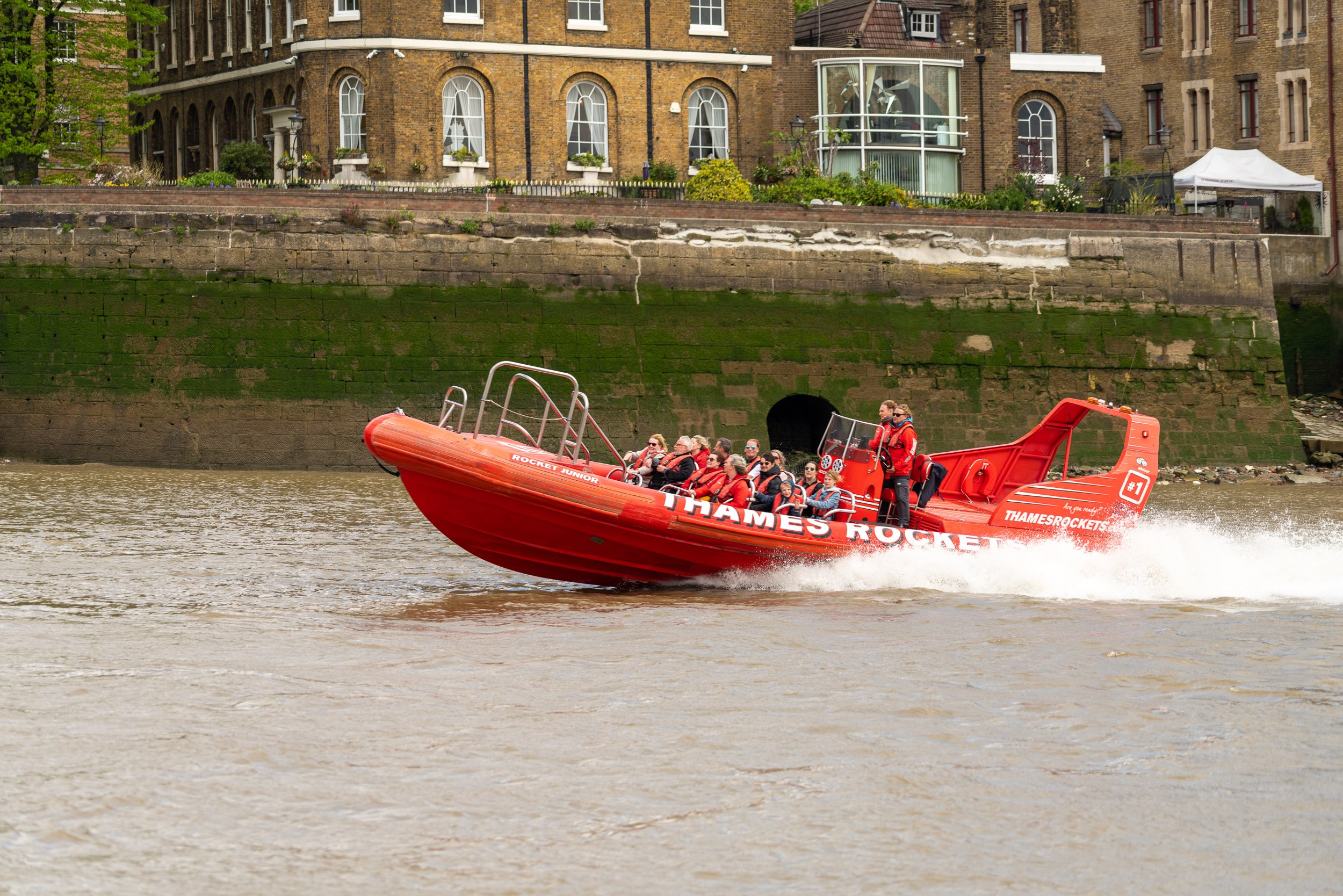 A Thames Rocket Speedboat on the Thames