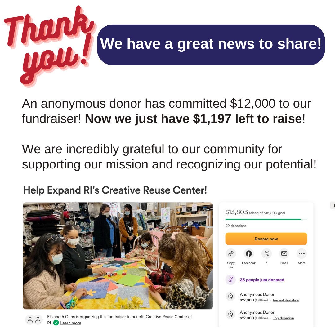 We have a great news to share: An anonymous donor has committed $12,000 to this fundraiser, meaning we just have $1,197 left to raise! 

We are incredibly grateful to our community for supporting our mission and recognizing our potential!

Link in ou