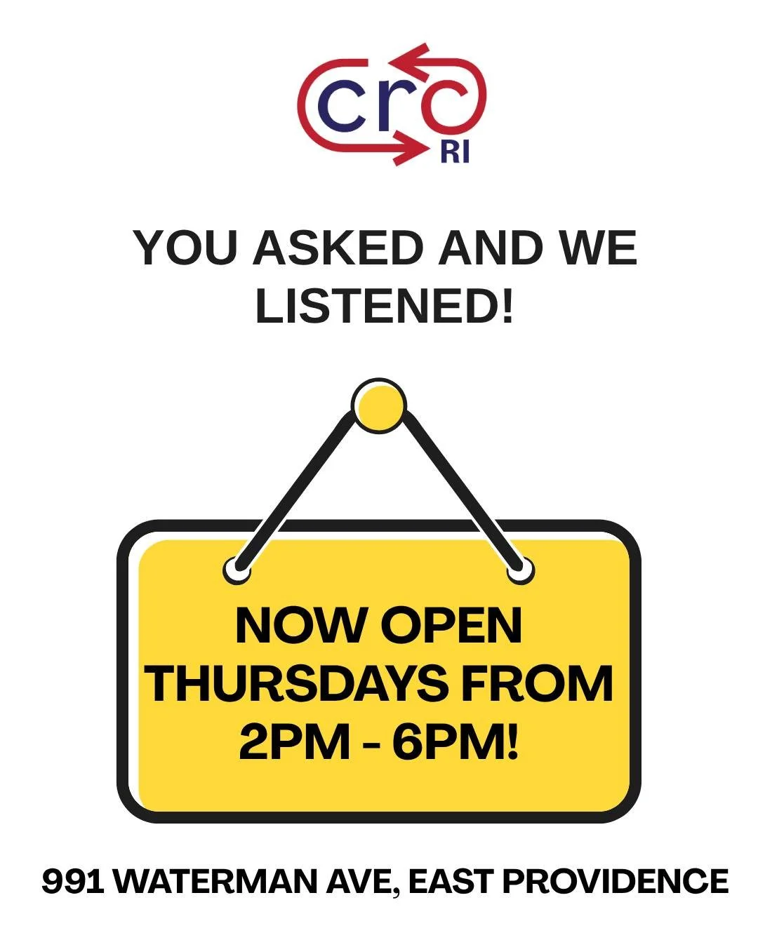 We have great news to share: we are now open on Thursdays from 2pm - 6pm!

We hope these additional hours will help meet all your crafting needs!

Look forward to seeing you soon!