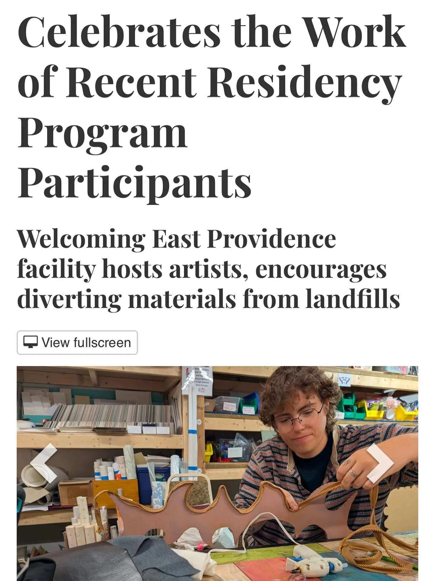 Thank you so much to @highercallingz1 for writing an incredible article about the CRC&rsquo;s Barbara Grandis Artist Residency in this month&rsquo;s issue of @heyrhody

We are so very grateful❤️