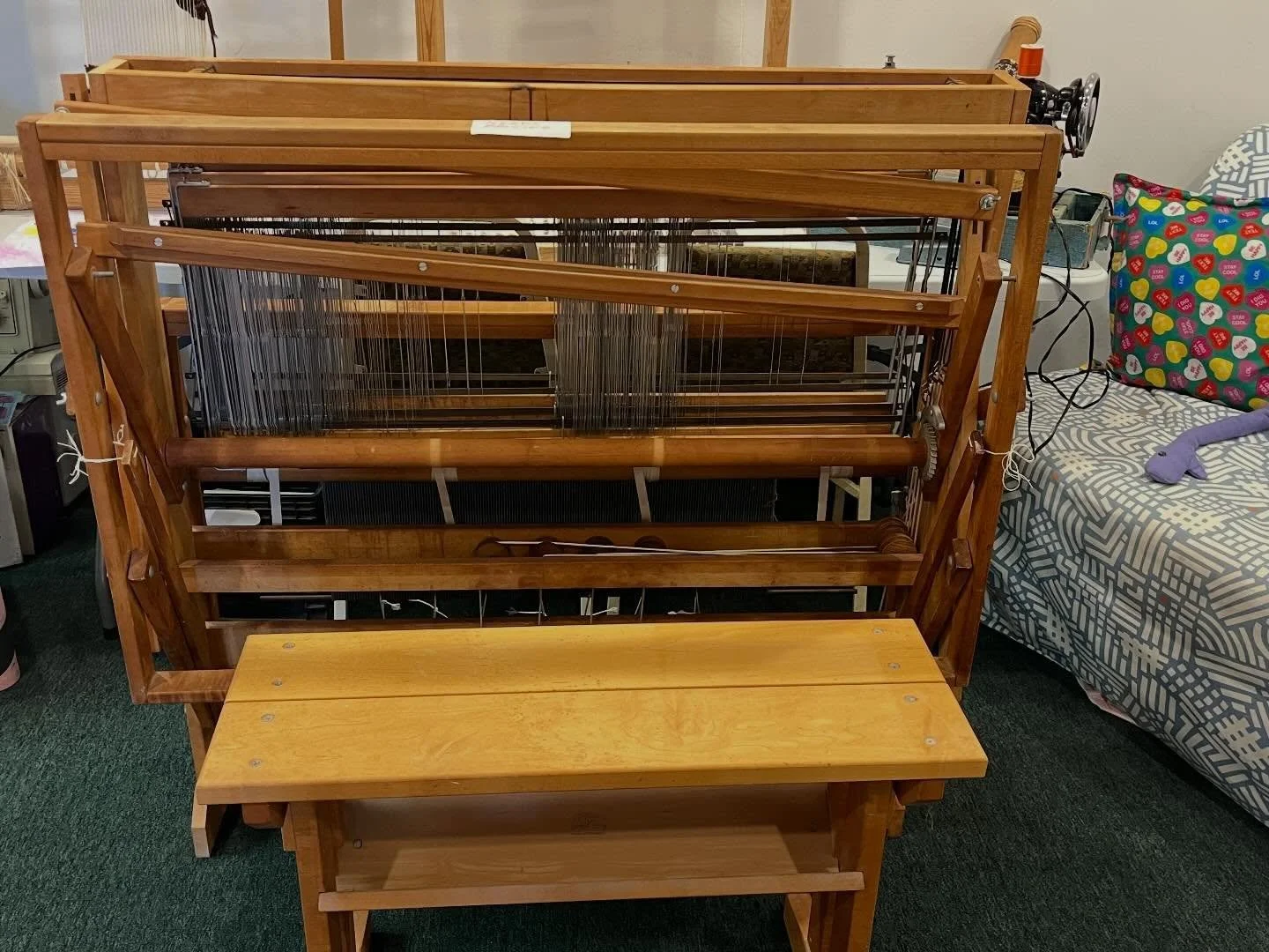 36&rdquo; four treadle Harrisville loom. All the pieces except the reeds. $500

Bench is $100