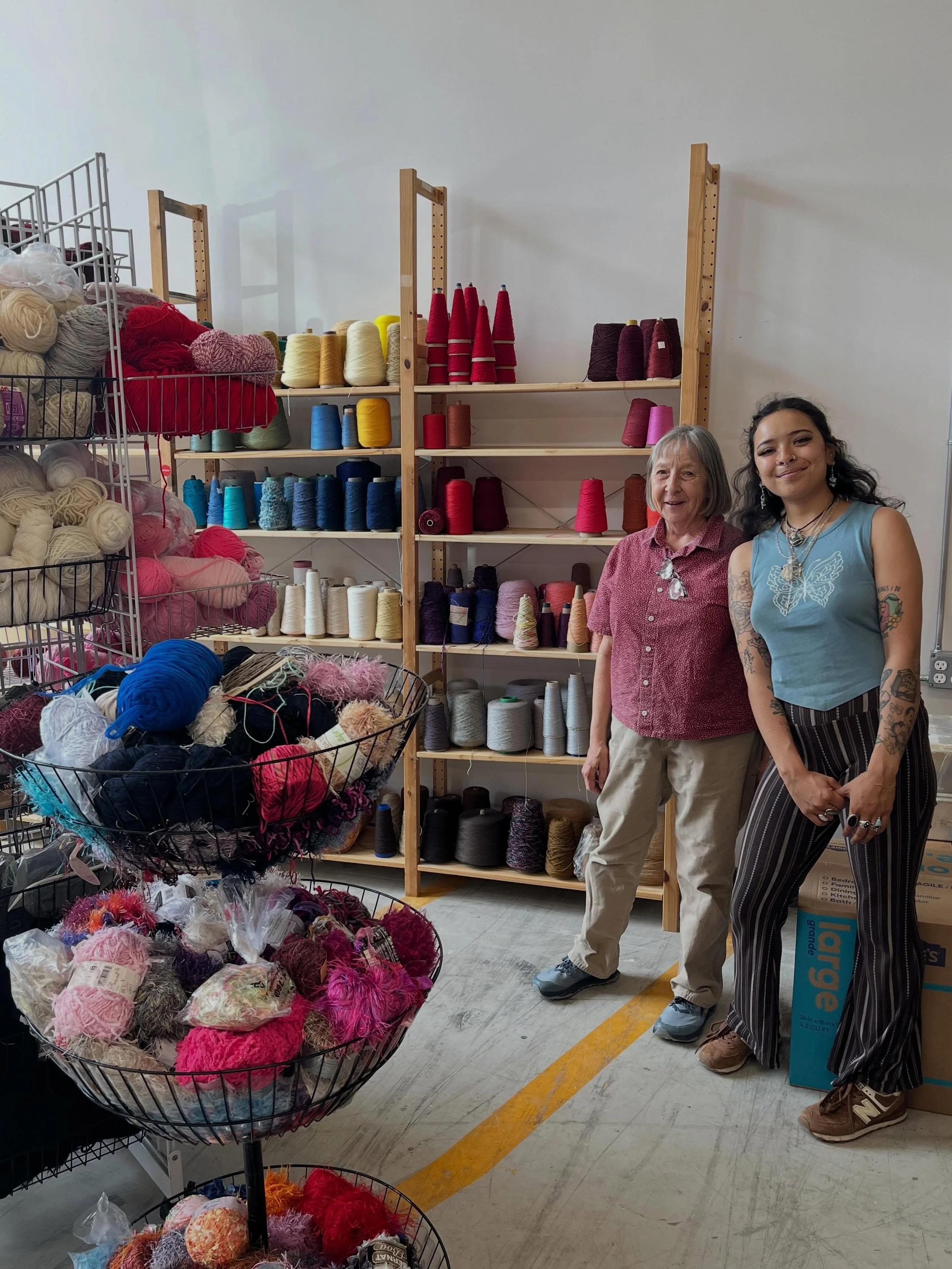 Today our team of volunteers and staff worked hard on setting up our yarn area, building movable walls, organizing fabric, setting up the kids room, displaying beads, and more! 

We are going to have many extra boxes. If you can use some please let u