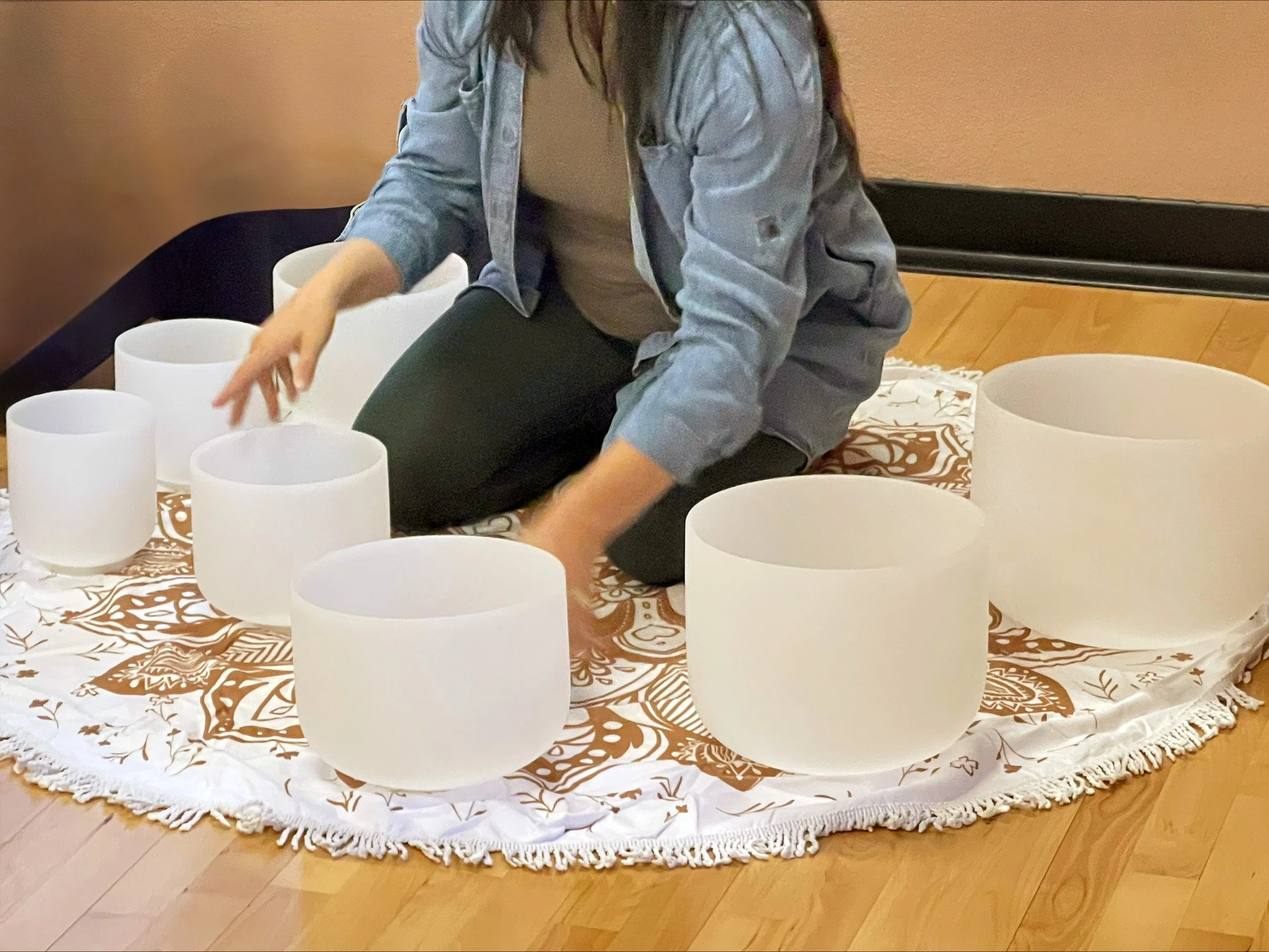 Singing bowls at the NAMI Sound Bath on November 14th