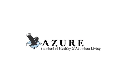 Azure logo with a bird in flight and the tagline 'Standard of Healthy & Abundant Living'.