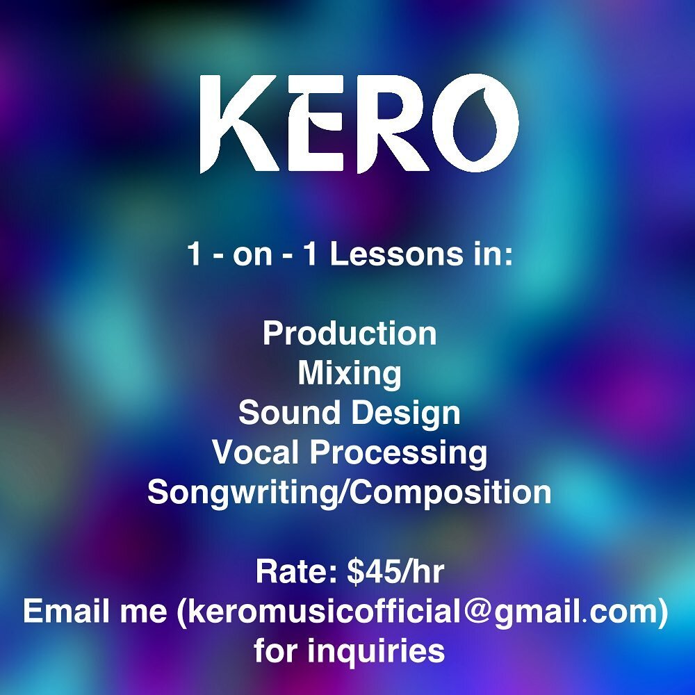 I&rsquo;m re-opening tons of lesson slots for the foreseeable future! If you are remotely interested in lessons for production, sound design, or anything else really, please feel free to shoot me an email or a DM!!
.
#bassmusic #sound #soundesign #pr