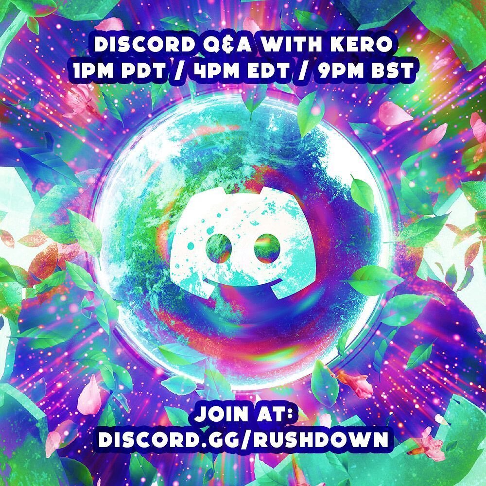 At 4PM EST today, join the @rushdownrecs discord server to ask me questions about the EP, or just anything at all 🍃💧
