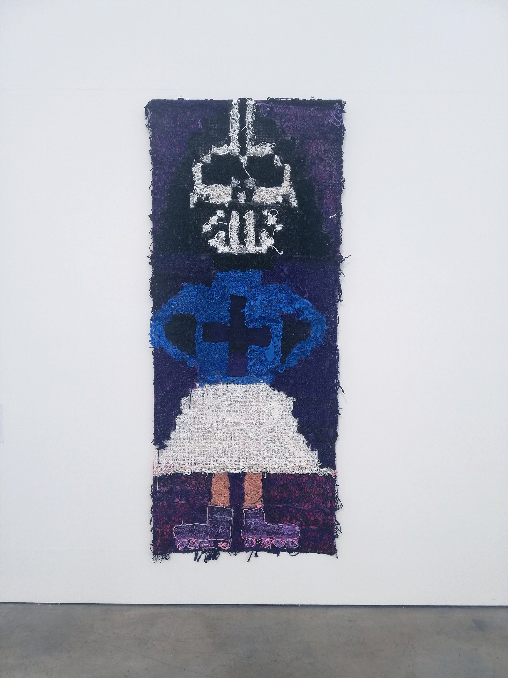 Pure Love (Nun Boss), Knitted acrylic on rug canvas, 2018 (VISUAL Carlow)