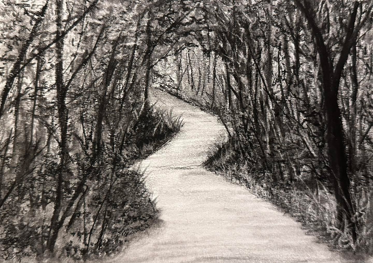 5x7&rdquo; charcoal from a few weeks ago

#charcoaldrawing #charcoalart #landscapedrawing #trees #treedrawing #blackandwhite