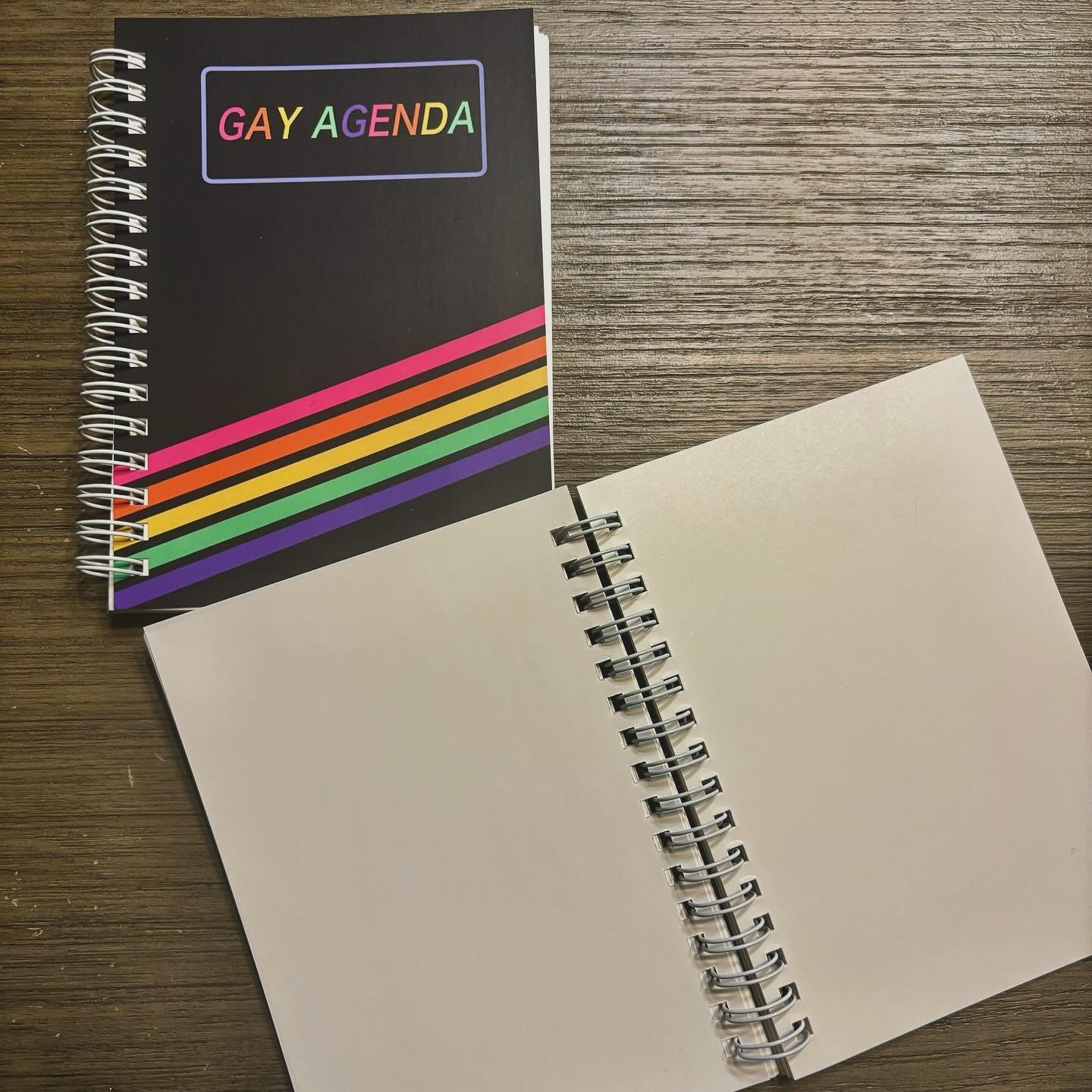 Do you love stickers and just don&rsquo;t want to commit to a place to put them yet? PUT THEM HERE! The pages of these notebooks act like sticker backing so you can collect all your faves in one place!!!

The size of this notebook is A6