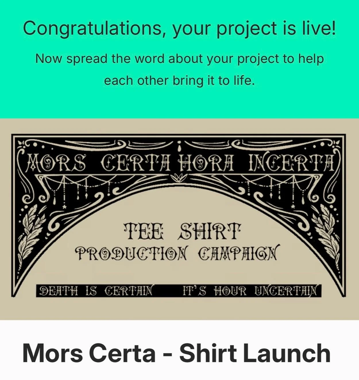 🤍🖤🤍AND WE ARE LIVE! 🤍🖤🤍

Thanks for everyone so far on the hype and sharing my recent posts, the wait was short but it&rsquo;s over! 

🤍💀🖤I hope you enjoy all my death puns 🤍💀🖤

Remember no pledge is too small and sharing helps more than 