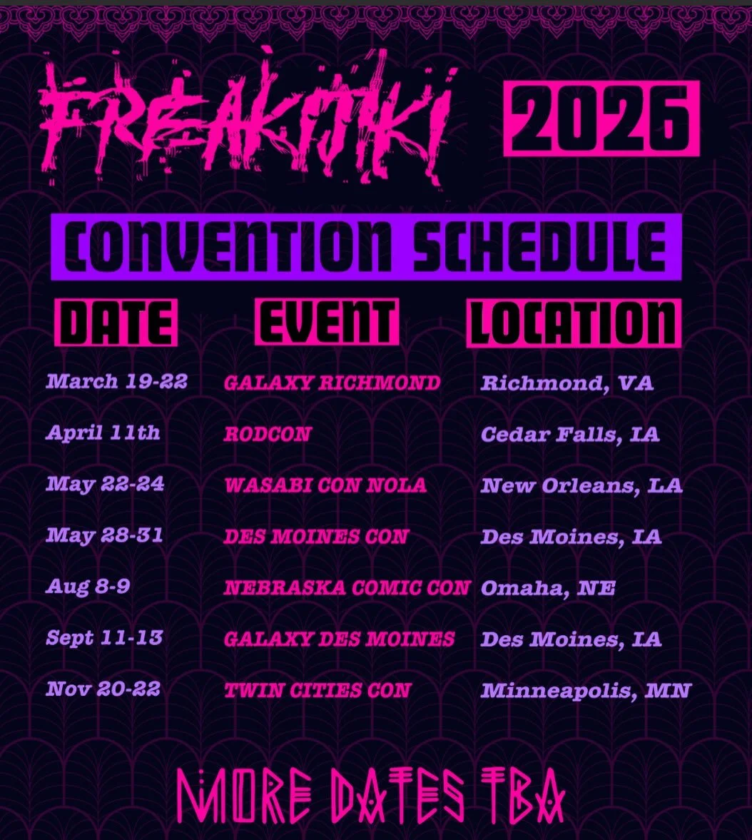 Here are my shows so far this year! Where am I seeing ya???

#artistalley #convention #boothcryptid
