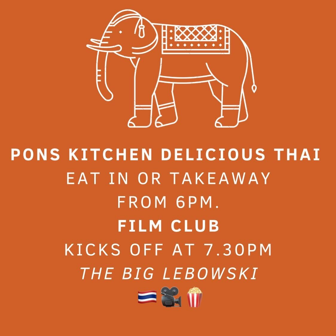 Pons Kitchen delicious Thai food will be open to eat in or takeaway tonight 3/4/24 from 6pm @ The Coorabell Hall. Film club pic of the month kicks off at 7.30pm The Big Lebowski, don&rsquo;t miss out on a great night of food and film
