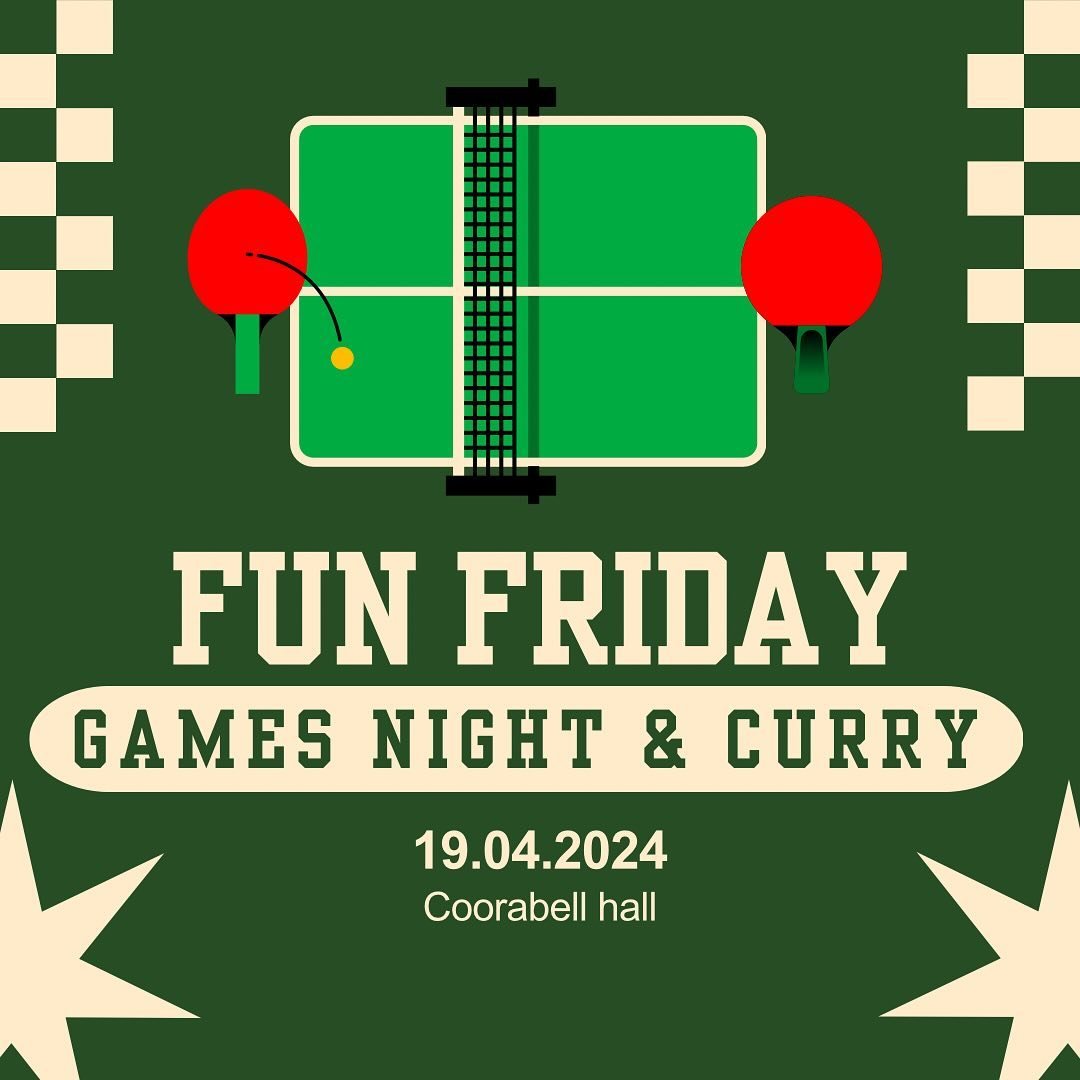 Join us on Fridays for curry and games.