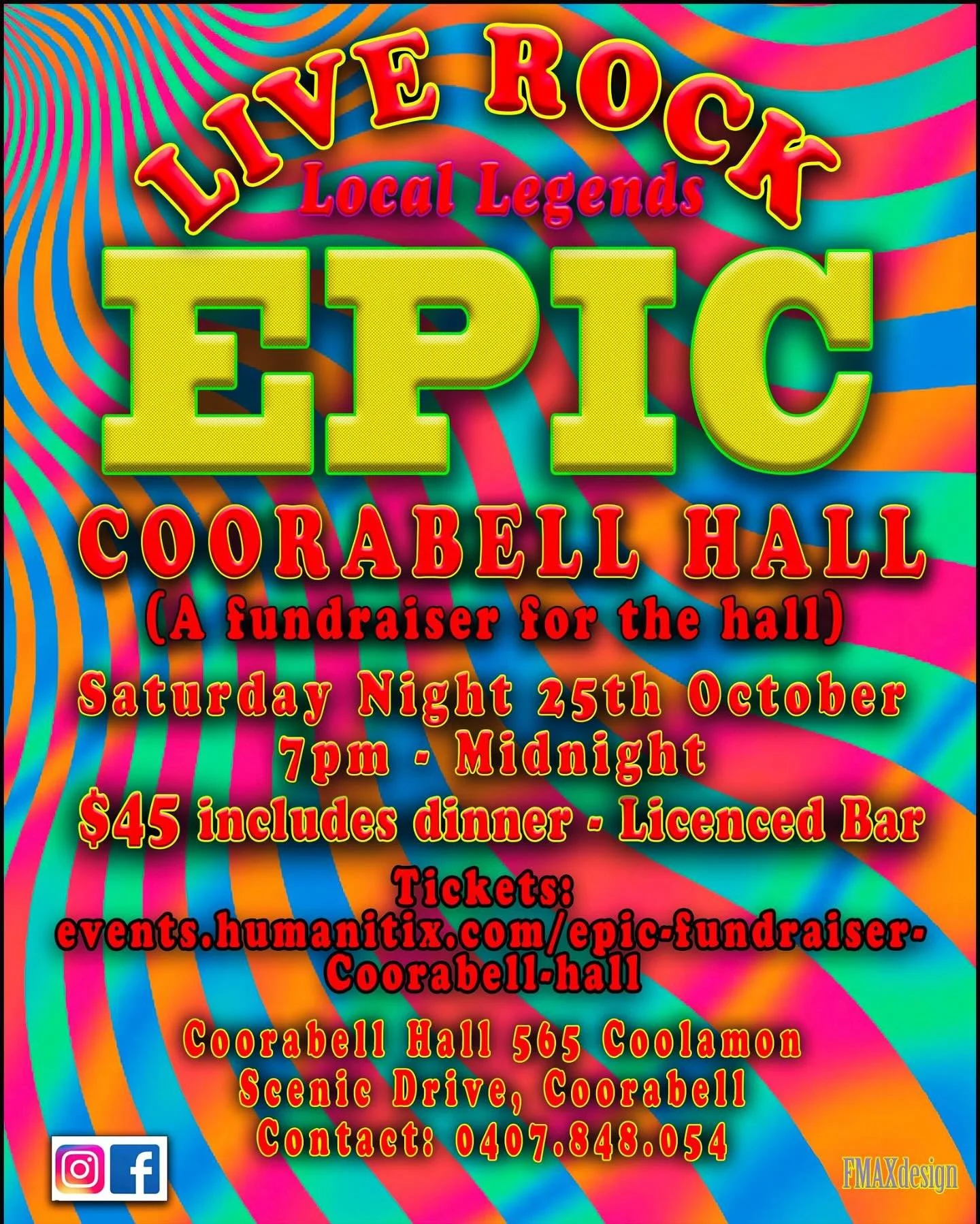Save the date! Great music, dancing, food and a licenced bar!  See you there! 🕺🪩