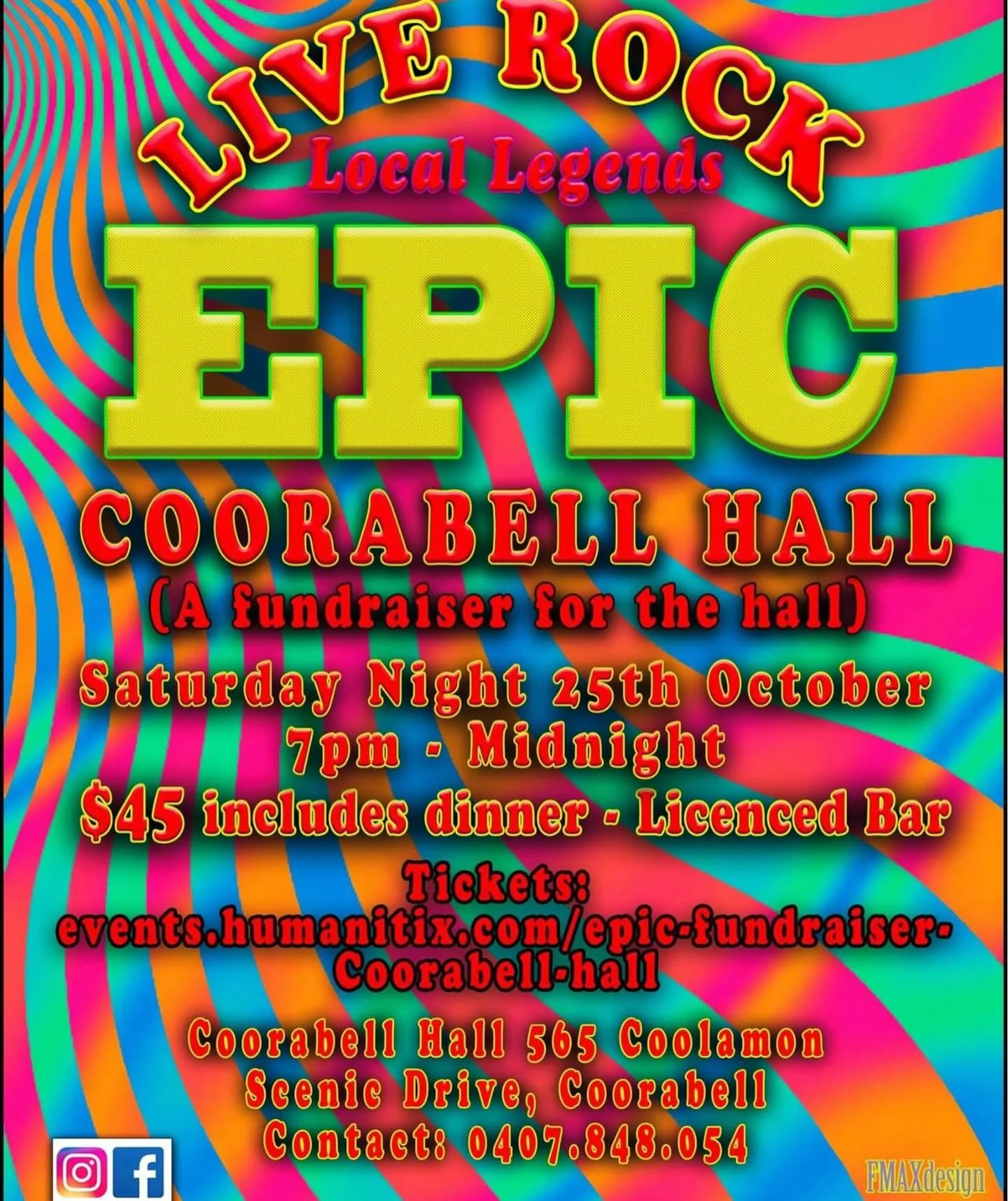 Rock &lsquo;n Roll, Dancing, meal included in ticket price, licensed bar. A really fun night! 🦋🌈