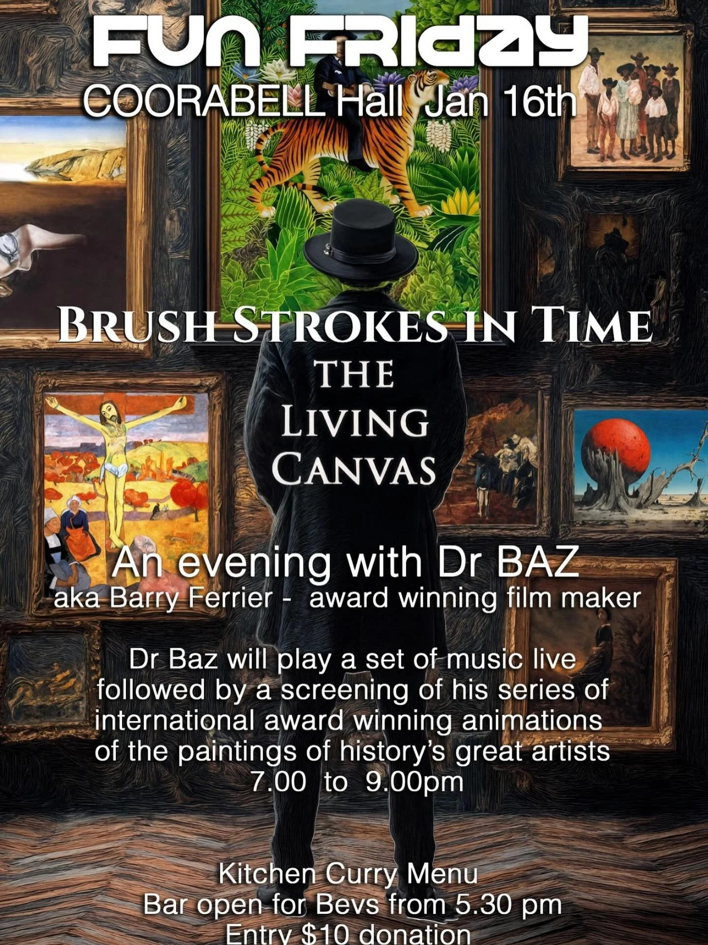 This Friday - live music and art films at Coorabell Hall !