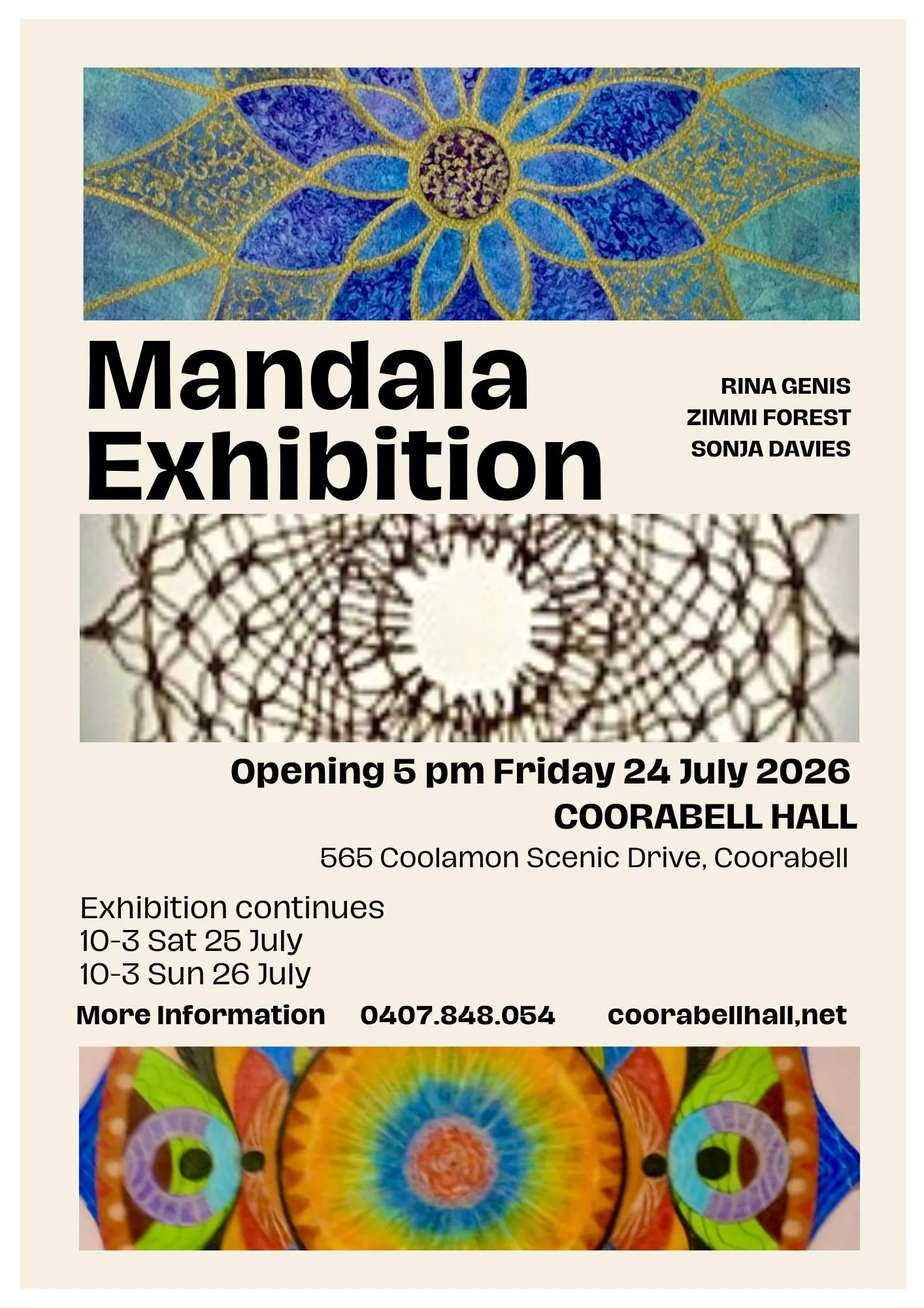 Mandala Exhibition at Coorabell Hall