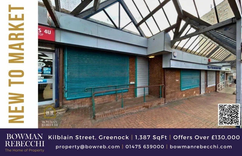 Greenock Town Centre Double Retail Unit Available To Let