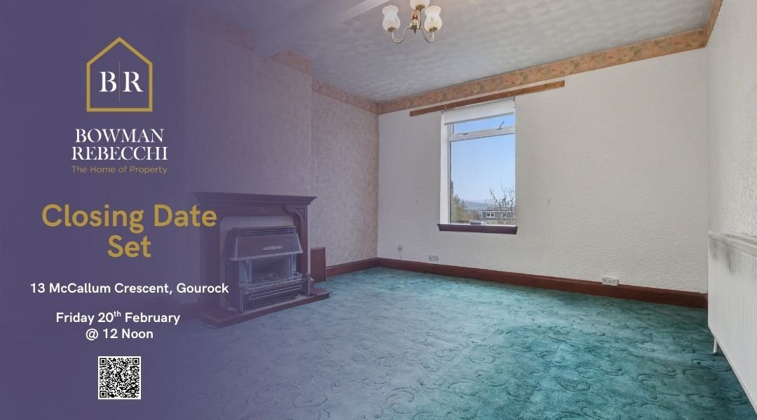 Closing Date Set For High Potential Semi-detached Family Home in Gourock