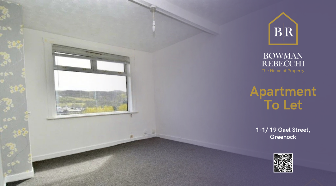 Spacious One-bedroom Greenock Apartment Available To Let