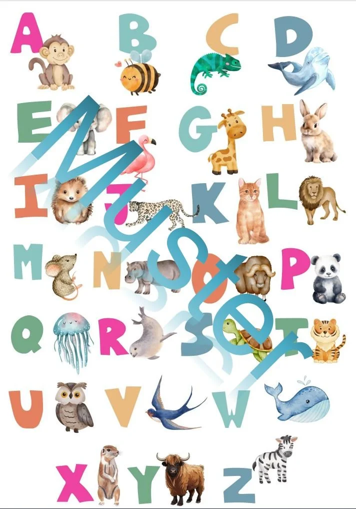 Kinder-Lernposter Montessori ABC