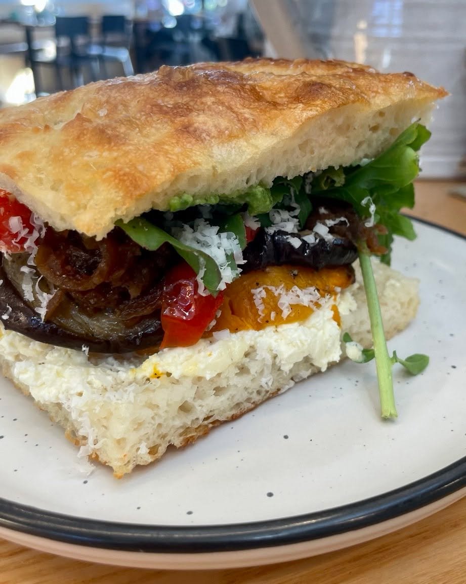 Pumpkin, eggplant, pepper, rocket, fromage blanc, parmesan, house made focaccia