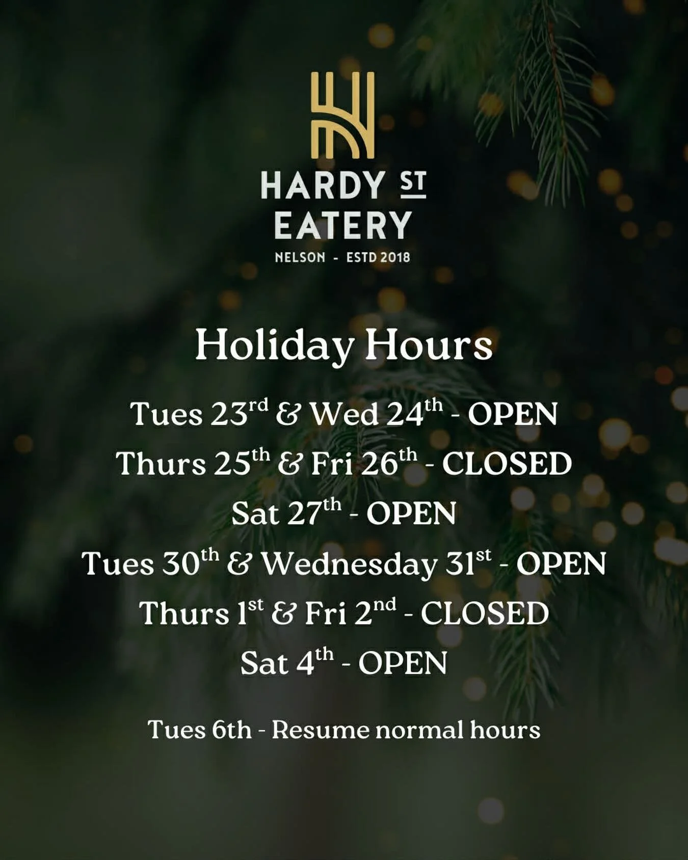 Merry Christmas beautiful people - thank you so much to all that have made hardy st what it is x